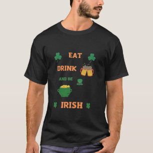 Iers eet en drink bier t-shirt
