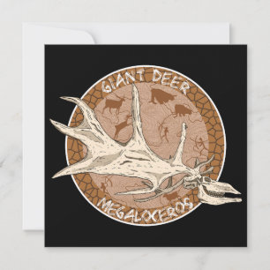 Iers Elk Paleoart Megaloceros Skull Kaart