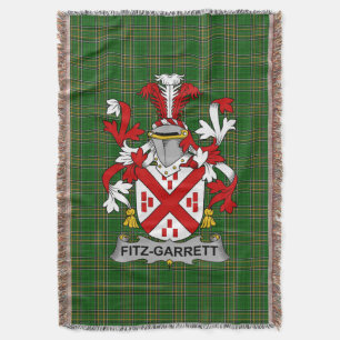 Iers Fitz-Garrett Wapenschild Familie Crest Ierlan Deken