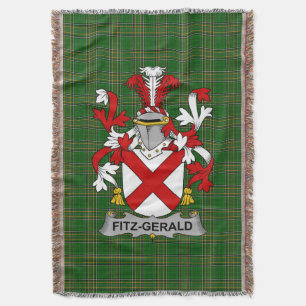 Iers Fitz-Gerald Wapen van Familie Crest Ierland Deken