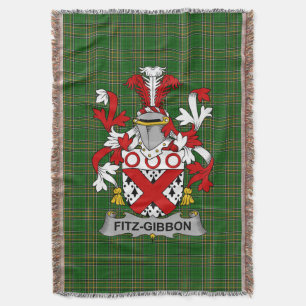 Iers Fitz-Gibbon Wapen Familie Crest Irela Deken