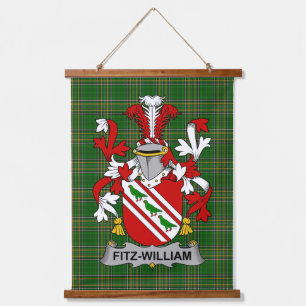 Iers Fitz-William Wapen Familie Crest Hangend Wandkleed