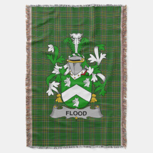 Iers Flood Wapen van Familie Crest Ierland Deken