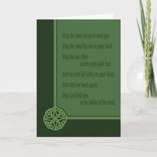 Iers gebed kaart (Voorkant)