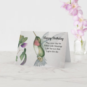 Iers Geboeiende Fijne Birthday Courage Hummingbird Kaart