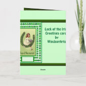 Iers geluk, St Patricks Day gedicht Kaart (Achterkant)