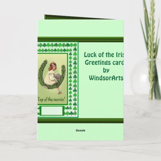 Iers geluk, St Patricks Day gedicht Kaart (Achterkant)