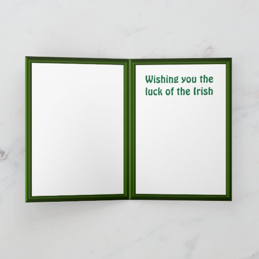 Iers geluk, St Patricks Day gedicht Kaart (Binnen)