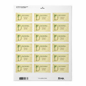 Iers Goud Monogram D Label (Full Sheet)