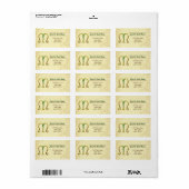 Iers Goud Monogram M Label (Full Sheet)