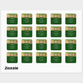 Iers groen en goud dank u vierkante sticker (Vel)