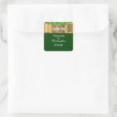 Iers groen en goud dank u vierkante sticker (Tas)