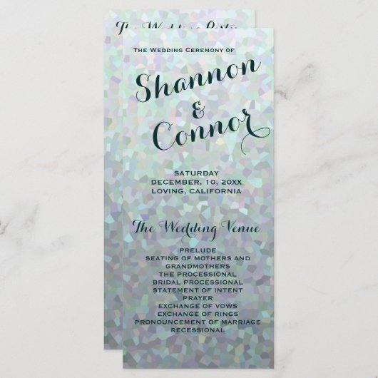 Iers Groen Trouwprogramma Programma (Voorkant / Achterkant)