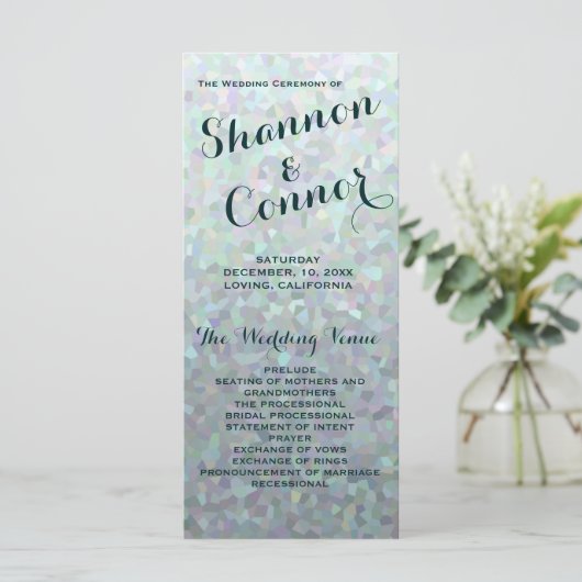 Iers Groen Trouwprogramma Programma (Staand voorkant)