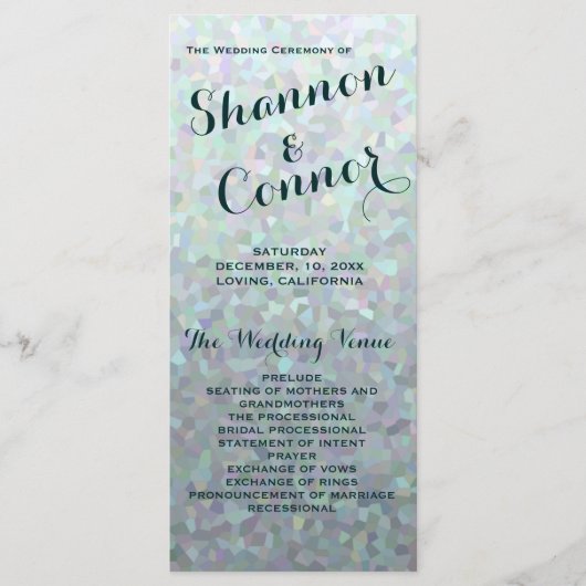 Iers Groen Trouwprogramma Programma (Voorkant)