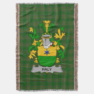 Iers Haly Wapen van Familie Crest Ierland Deken