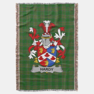 Iers Hardy Wapen van Familie Crest Ierland Deken