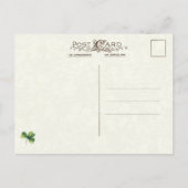 Iers Harp en Shamrocks Briefkaart (Achterkant)