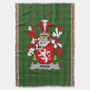 Iers Henn Wapen van Familie Crest Ierland Deken