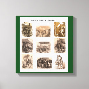 Iers het afbeeldingcollectie van de Hongersnood Canvas Afdruk