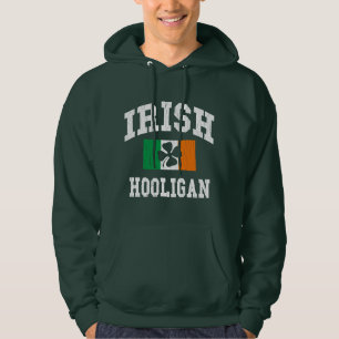 Iers Hooligan Distress Design Hoodie