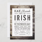 Iers hout St Patrick's Day Kaart (Voorkant)