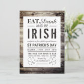 Iers hout St Patrick's Day Kaart (Staand voorkant)