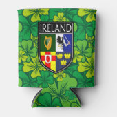 Iers - Ierland Crest & Shamrock Blikjeskoeler (Voorkant)
