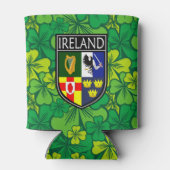 Iers - Ierland Crest & Shamrock Blikjeskoeler (Achterkant)