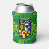 Iers - Ierland Crest & Shamrock Blikjeskoeler (Blikje Achterkant)
