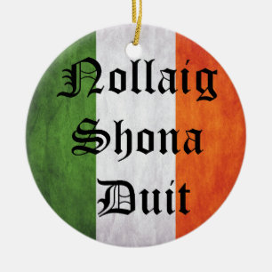 Iers, Ierland, Kerstmis, Ierse vlag, Iers Keramisch Ornament