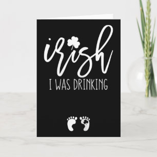 Iers Ik Drink Grappig St Patricks Day Zwanger Kaart