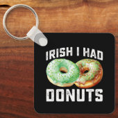 Iers Ik had Donuts Lovers Grappig St Patrick's Day Sleutelhanger (Voorkant)