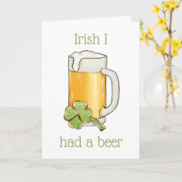 Iers Ik had een bierstein St. Patrick's Day Card Kaart