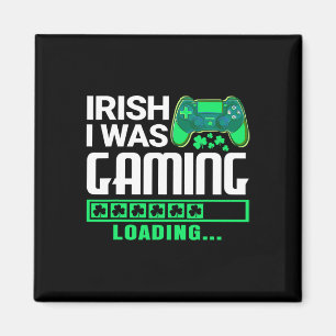 Iers Ik Was Gamen Grappige St. Patrick's Dag Gamer Magneet