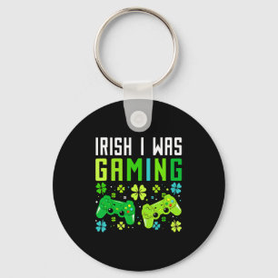 Iers Ik Was Gamen Grappige St. Patrick's Dag Gamer Sleutelhanger