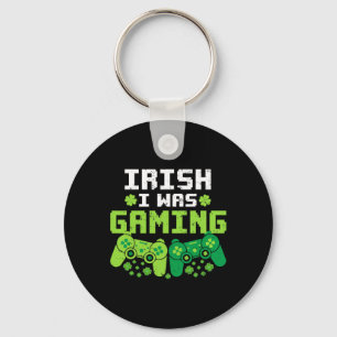 Iers Ik Was Gamen Grappige St. Patrick's Dag Gamer Sleutelhanger