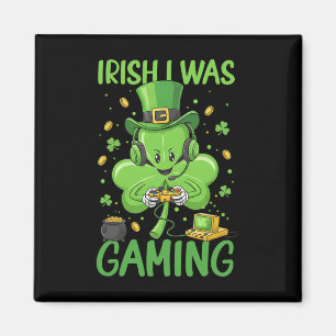 Iers Ik Was Gamen St Patricks Day Gamer Jongens Vi Magneet
