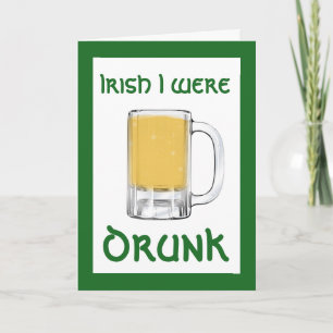 Iers Ik werd drink St. Patrick's Day Kaart