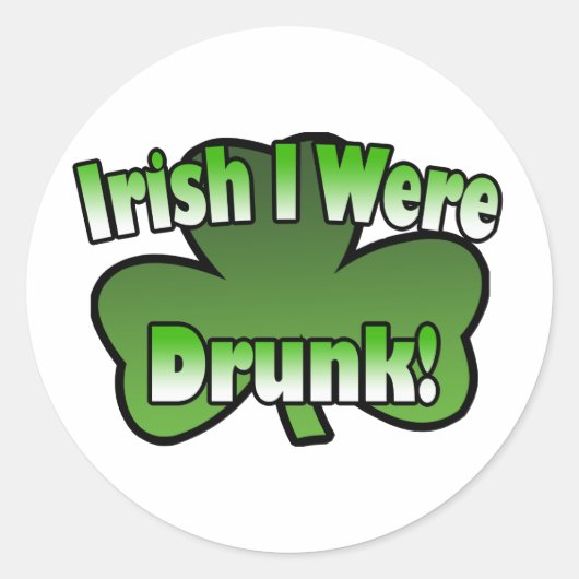 Iers Ik werd Drink Sticker (Voorkant)