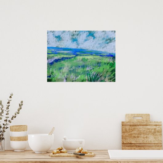 Iers impressionistisch landschap poster (Keuken)