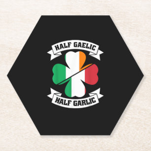 Iers Italiaans Half Gaelic Half Garlic Saint Patri Kartonnen Onderzetters