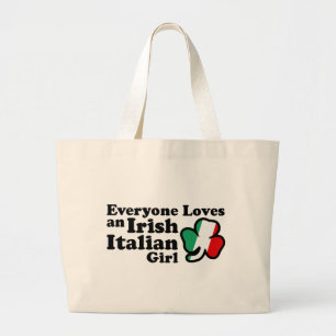Iers Italiaans meisje Grote Tote Bag