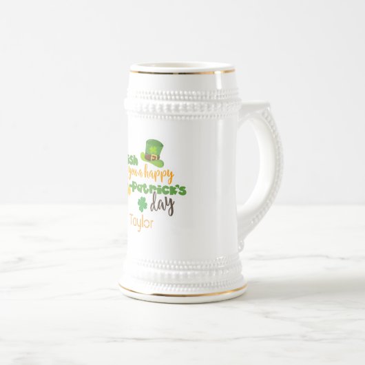 Iers je een gelukkige St Patricks Day Bierpul (Voorkant rechts)