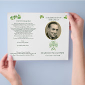 Iers katholiek rouwprogramma, herdenking (papier) flyer (Hand)