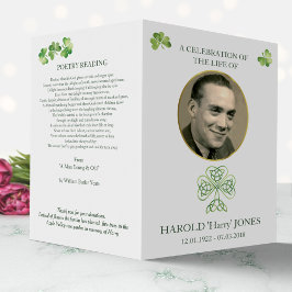 Iers katholiek rouwprogramma, herdenking (papier) flyer