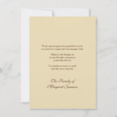 Iers Keltisch Kruis Bloemen Condoleance Bedankkaart (Achterkant)