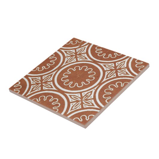 Iers keramisch kunstontwerp rood Tegeltje (Zijkant)