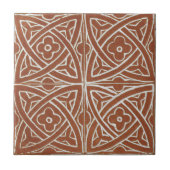 Iers keramisch kunstontwerp rood Tegeltje (Voorkant)