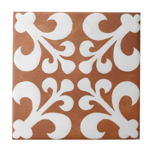 Iers keramisch kunstontwerp rood Tegeltje (Voorkant)